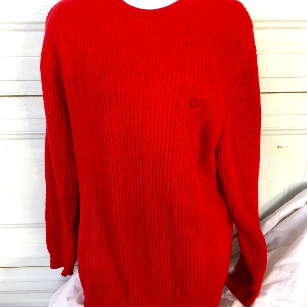Vintage Ralph Lauren 90s Red Cotton Sweater